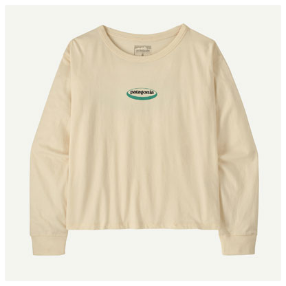 希少　90s オーバルロゴ '95 ロングスリーブ ウィメンズ [パタゴニア] patagonia オーバルロゴ　長袖　白 patagonia usa in made トップス