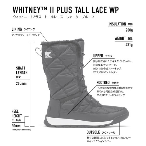 正規取扱店 SOREL (ソレル) WMS NL5163 ウィットニー2プラス