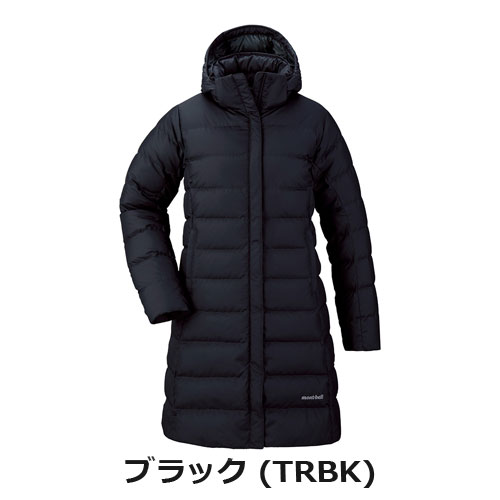 <新品未使用>モンベルロングダウンコート ブラック モンベル mont-bell トラベルダウンロングコート Women's（レディース