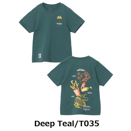チャムス CHUMS キッズアンチバグファストフードポケットTシャツ