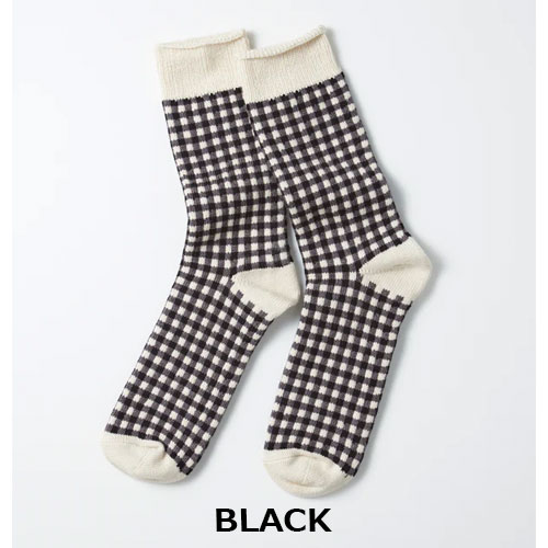 ロトト ROTOTO ギンガムチェック ソックス　R1506