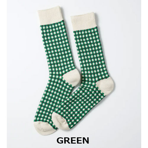 ロトト ROTOTO ギンガムチェック ソックス　R1506