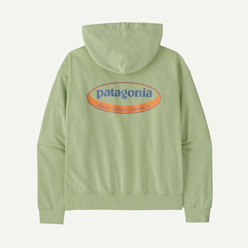 patagonia カラフル葉柄 フーディ Lサイズ パタゴニア Patagonia ウィメンズ・'95 オーバル・ロゴ・デイリー