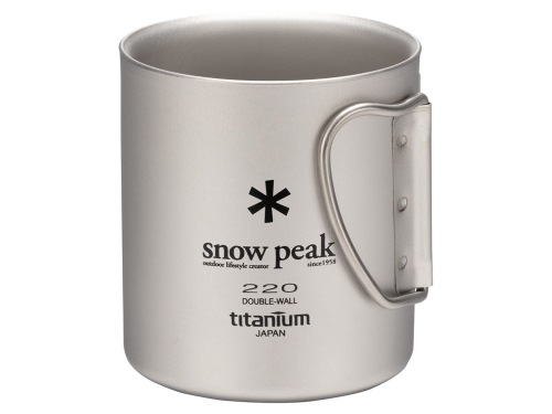 スノーピーク SnowPeak チタンダブルマグ 220ml フォールディングハンドル MG-051FHR