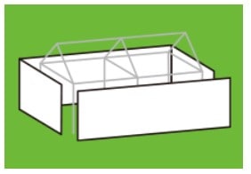 2×3間 パイプテント用 三方幕のみ