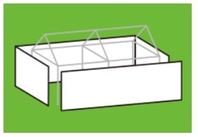 2×3間 パイプテント用 三方幕のみ