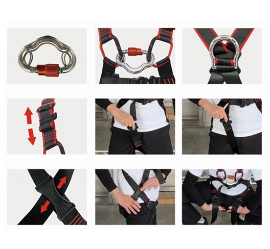 フロントD環付フルハーネス型墜落制止器具(スカイハーネスフロントプラス)