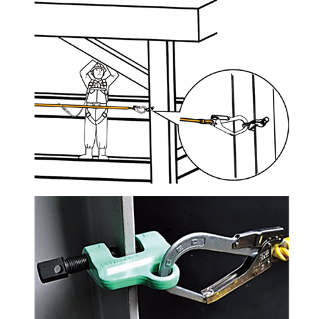 水平親綱用クランプ ×4個セット