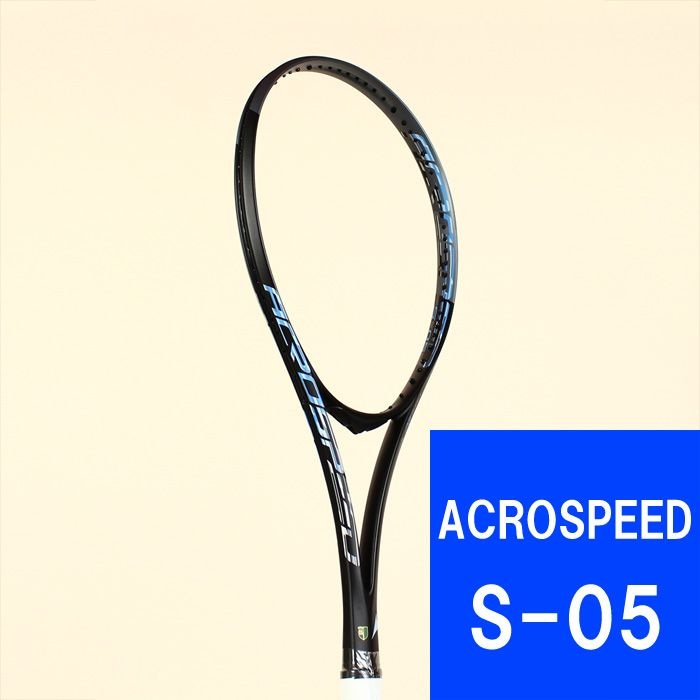 売れ筋介護用品も！ ACROSPEED S-05 ブラック×スカイブルー S-05 アクロスピード ラケット(軟式用)