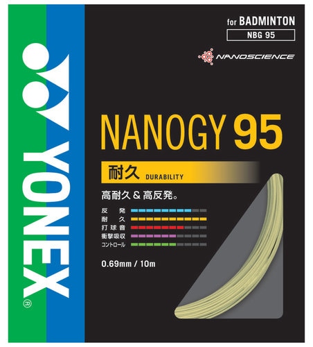YONEX バドミントン ガット NANOGY 95 ＊4回使用済み NANOGY 95 | ヨネックス バドミントンガット | | ソフトテニス