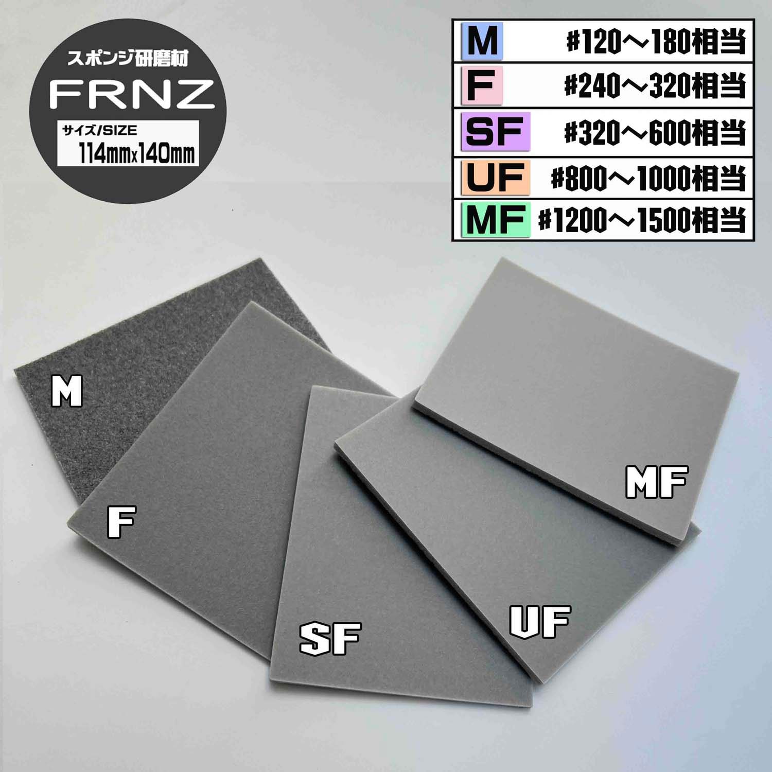 三共理化学 スポンジ研磨剤 FRNZスポンジ ＃ZWSS-A 114x140mm 【UF
