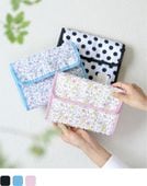 Y-Style ママの欲しいがつまった 母子手帳ケース マルチケース【ドットブラック/花柄ブルー/花柄ピンク】