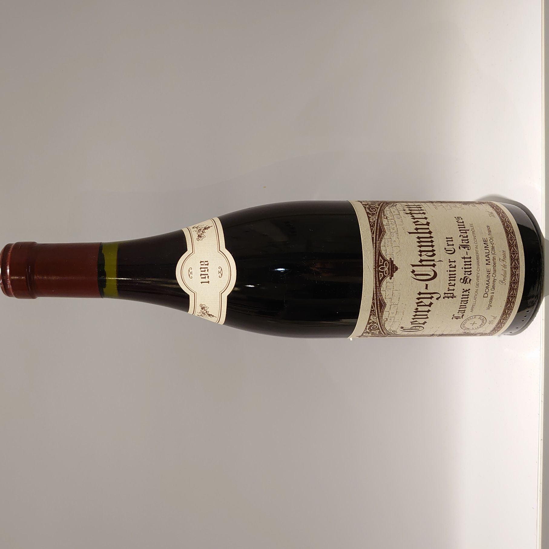 1998 ジュヴレ・シャンベルタン・1級ラヴォー・サン・ジャック(モーム)