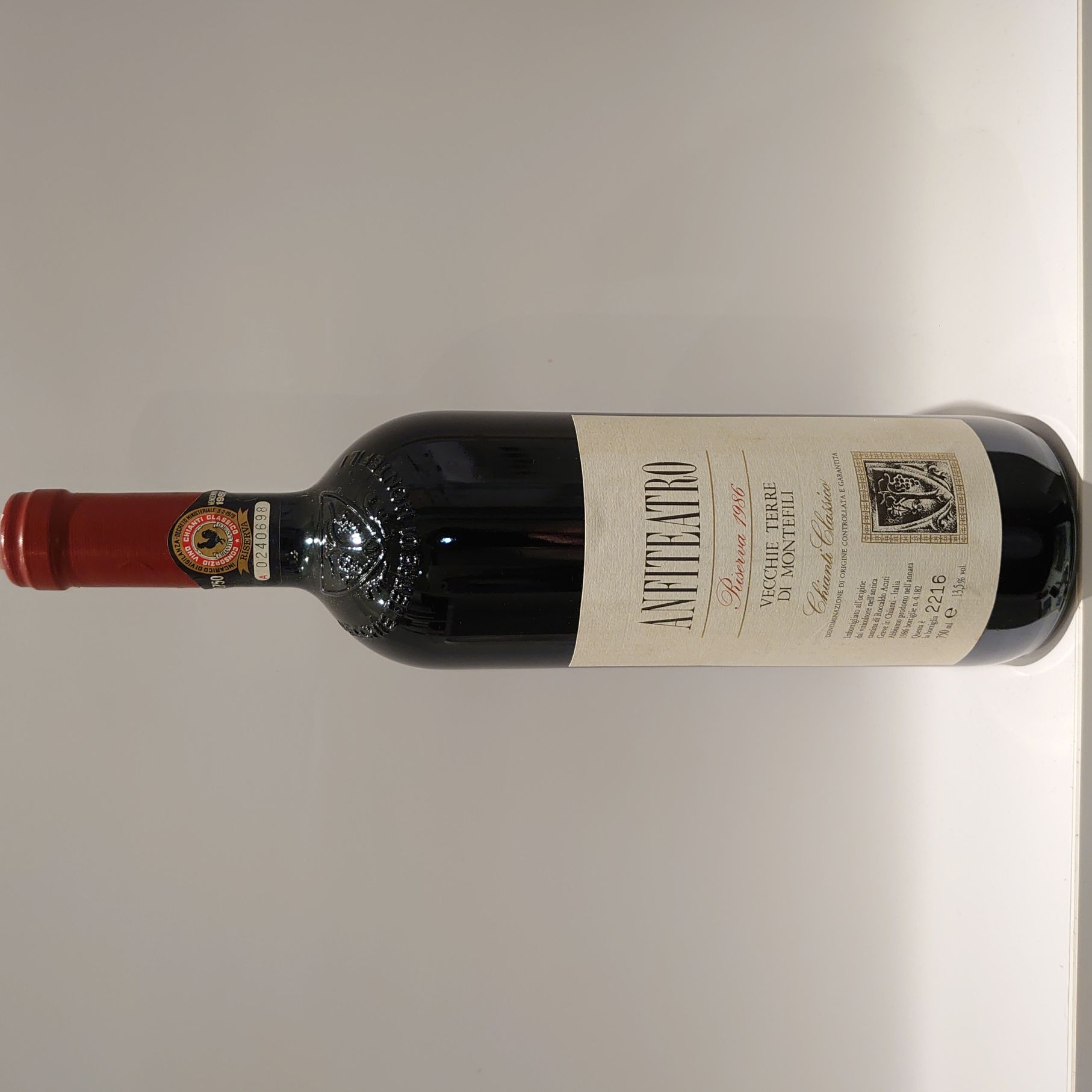 1986 キャンティ･クラシコ･リゼルヴァ（ヴェッキ・テッレ・ディ・モンテフィーリ）