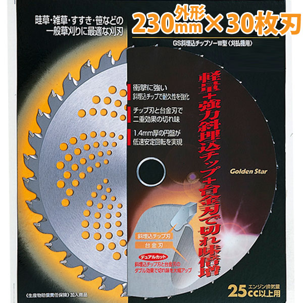 ユアサプライムス.com｜キンボシ 斜埋込式チップソーW型 230φ×30P 品番