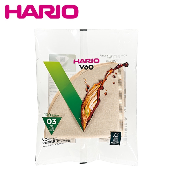 ユアサプライムス.com｜HARIO ハリオ VCF-03-100M 1～6杯用・100枚入