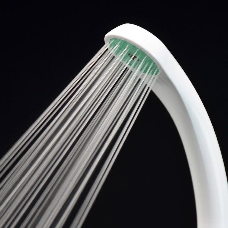 未使用 シャワーヘッド ホワイト・ブルー 節水ストップシャワーヘッド レイニー ホワイト【在庫限定特価