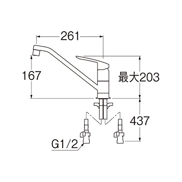 ユアサプライムス.com｜SANEI ワンホールシングルレバー混合栓 寒冷地
