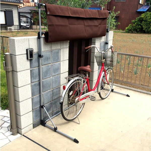 アルミス サイクルポート 本体 ブラウン ASP-01BW 自転車 一台用