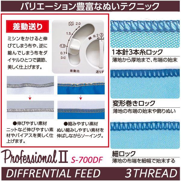 ���󥬡� ���å� �ߥ��� S-700DF �ץ��ե��å���ʥ�2 1�ܿ�3�ܻ� ��ư���굡ǽ SINGER ������Բġ��̳�ƻ�ɲ����������