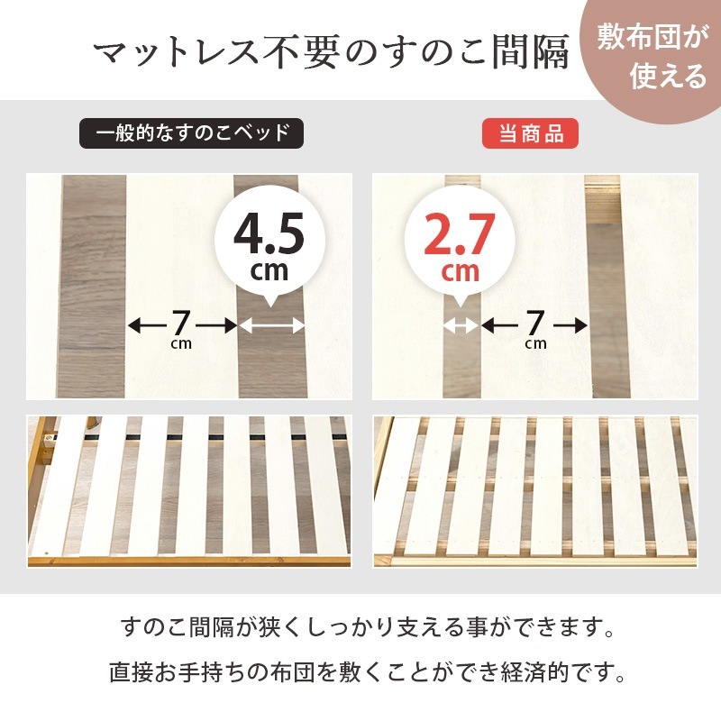ユアサプライムス.com｜セミシングルショートベッド フレームのみ