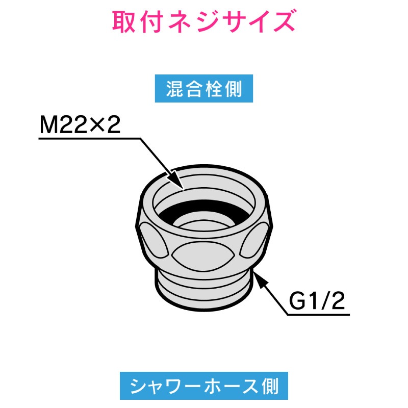 ������ ���쥨����� �����ۡ��������ץ��� (M22��2)��G1/2 KVK �������� ���� �ظ�¦�Υͥ����ѹ� GA-FW017 ������ GAONA ��������