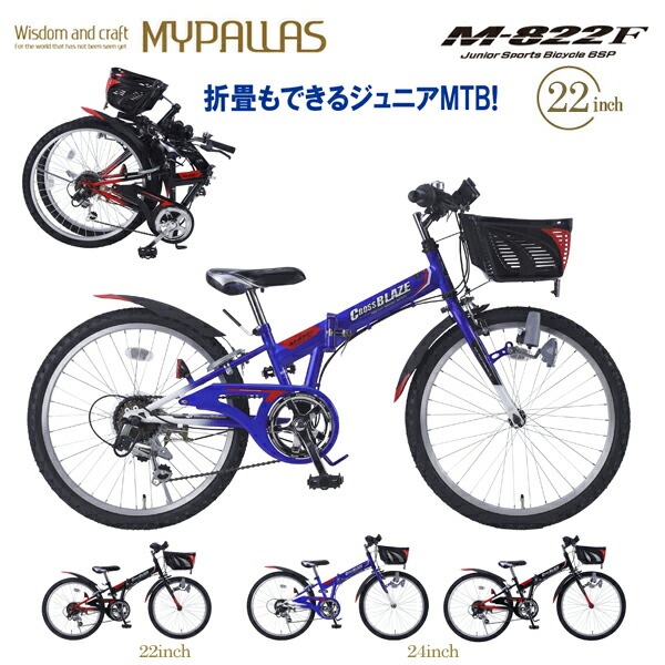 D521 ☆8000円☆整備済み 中古子供自転車 ジュニアマウンテン ブルー