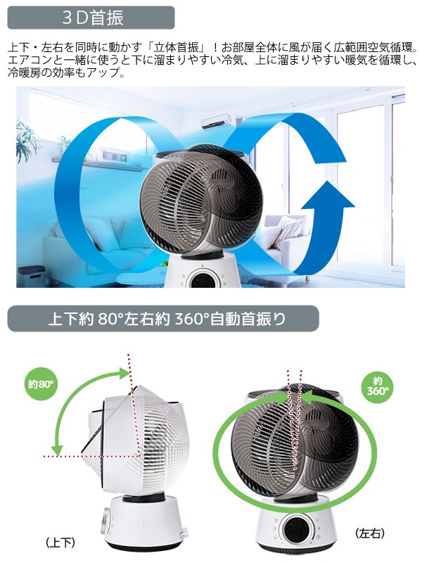 ユアサプライムス Com ユアサプライムス 360 3d首振り サーキュレーター Yl Dclcfr W リモコン付き 立体首振り Dcモーター 室内干し 換気機能付き 扇風機 Yldclcfrw Yuasaの通販 ユアサプライムス Com ユアサプライムス 360 3d首振り サーキュレーター Yl Dclcfr W リモコン付き 立体首振り Dcモーター 室内干し 換気機能付き 扇風機 Yldclcfrw Yuasaの通販