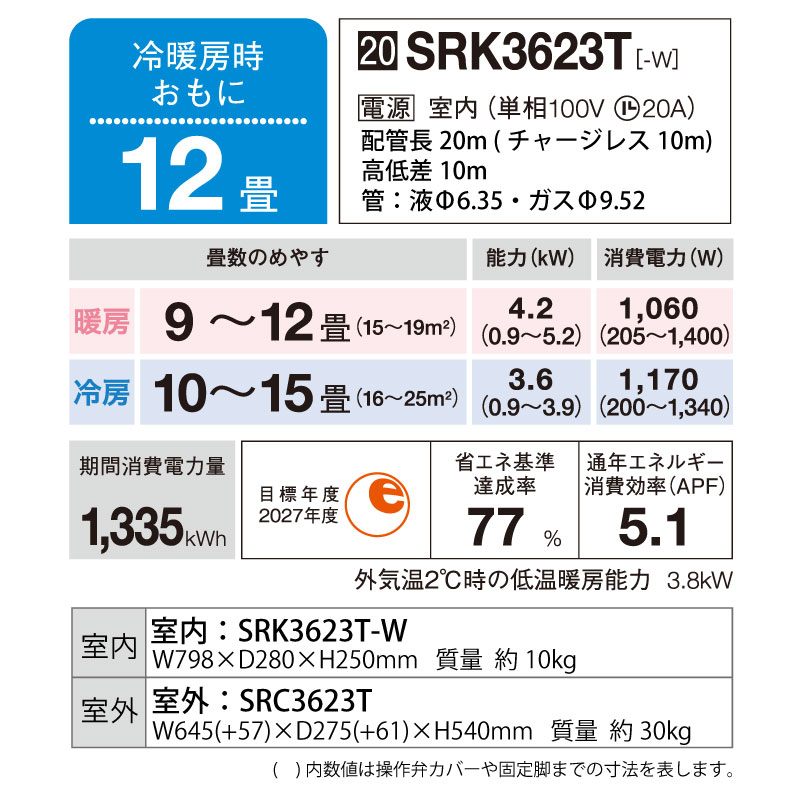 ɩŹ 롼२  12 ӡС SRK3623T-W 3.6kw T꡼ դɸ๩ ñ100V SRK3623TW ե󥹥Ρ MITSUBISHI