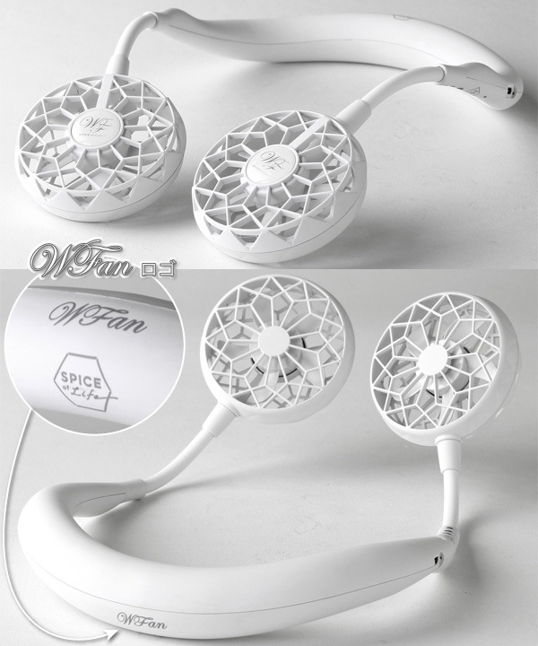 SPICE�����ѥ��� ���֥�ե��� �ϥ󥺥ե꡼ �ݡ����֥� ������ Wfan DF201WH �ۥ磻��