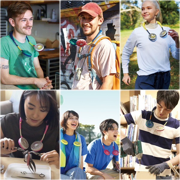 SPICE�����ѥ��� ���֥�ե��� �ϥ󥺥ե꡼ �ݡ����֥� ������ Wfan DF201WH �ۥ磻��