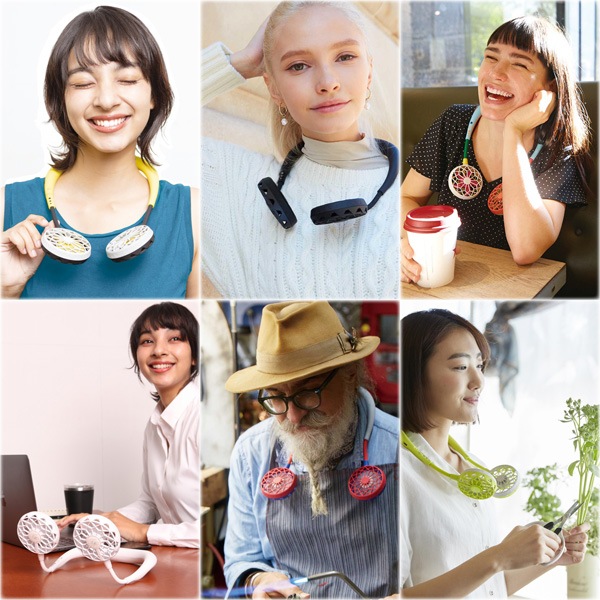 SPICE�����ѥ��� ���֥�ե��� �ϥ󥺥ե꡼ �ݡ����֥� ������ Wfan DF201WH �ۥ磻��