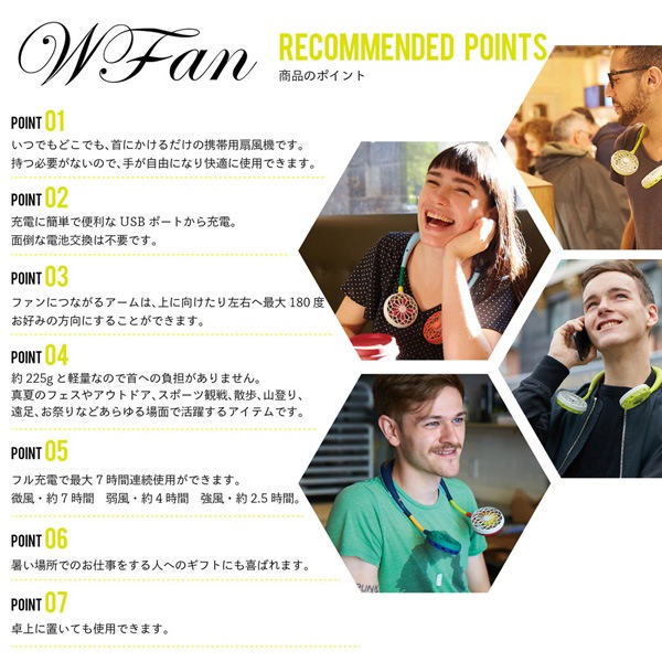 SPICE�����ѥ��� ���֥�ե��� �ϥ󥺥ե꡼ �ݡ����֥� ������ Wfan DF201WH �ۥ磻��