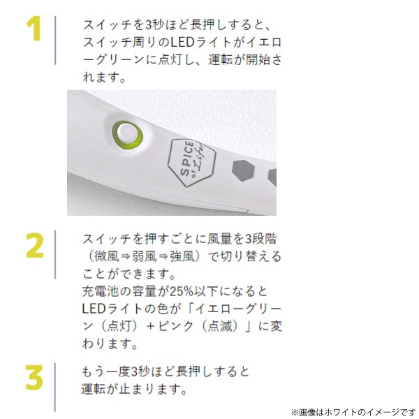 SPICE�����ѥ��� ���֥�ե��� �ϥ󥺥ե꡼ �ݡ����֥� ������ Wfan DF201WH �ۥ磻��