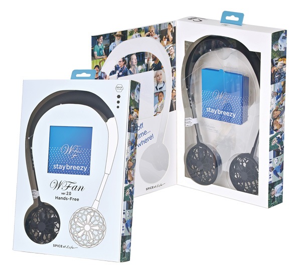 W Fan stay breezy ハンズフリー ポータブル 扇風機 ユアサ W Fan stay breezy ハンズフリー ポータブル 扇風機 ユアサ