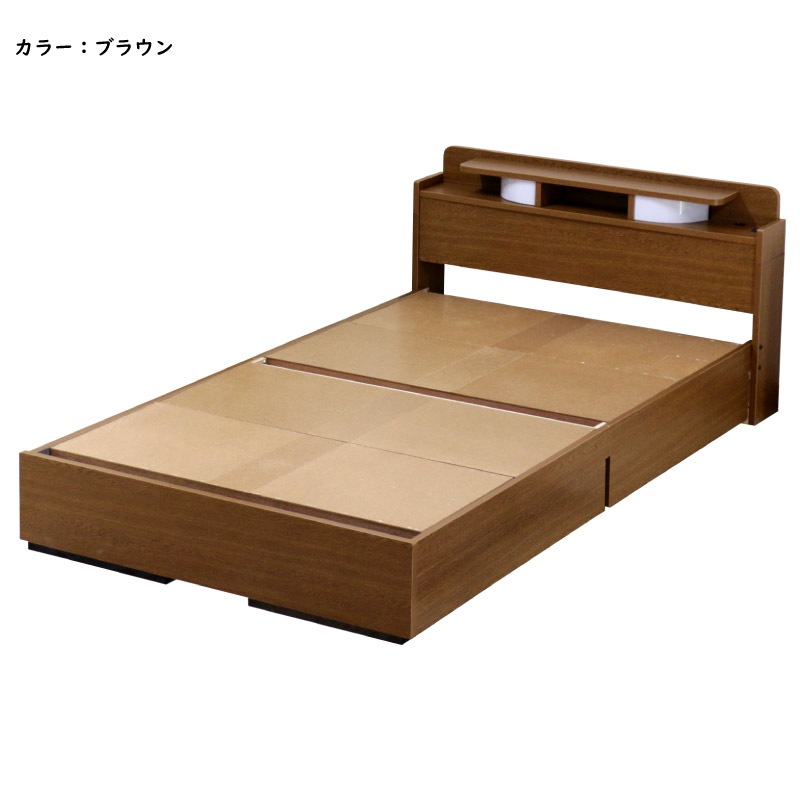 ユアサプライムス.com｜ベッド ダブル マットレス付き 日本製フレーム