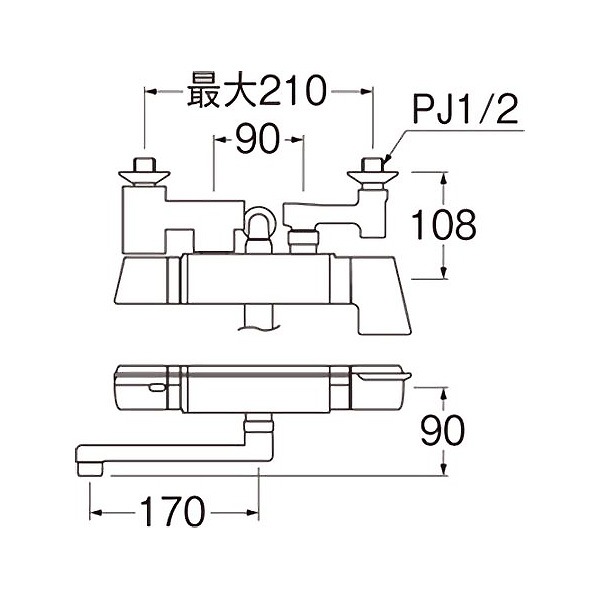SANEI 壁付サーモスタットシャワー混合栓 寒冷地用 SK18121CT3UK-13 水栓金具 浴室用 バス水栓 三栄水栓-ユアサプライムス.com