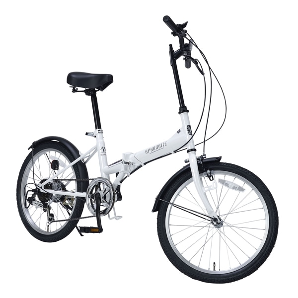 新品　MYPALLAS 折畳自転車 20インチ　6段変速付きアイボリー Amazon | MYPALLAS(マイパラス) 折畳自転車20インチ シマノ製