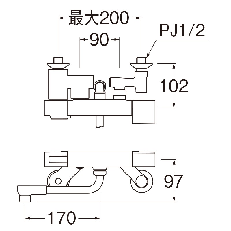 【在庫処分】SANEI(サンエイ) ベンリー偏心管 取替え簡単タイプ 流量調節あ 61Z2LNasNJL.jpg_BO30,255,255,