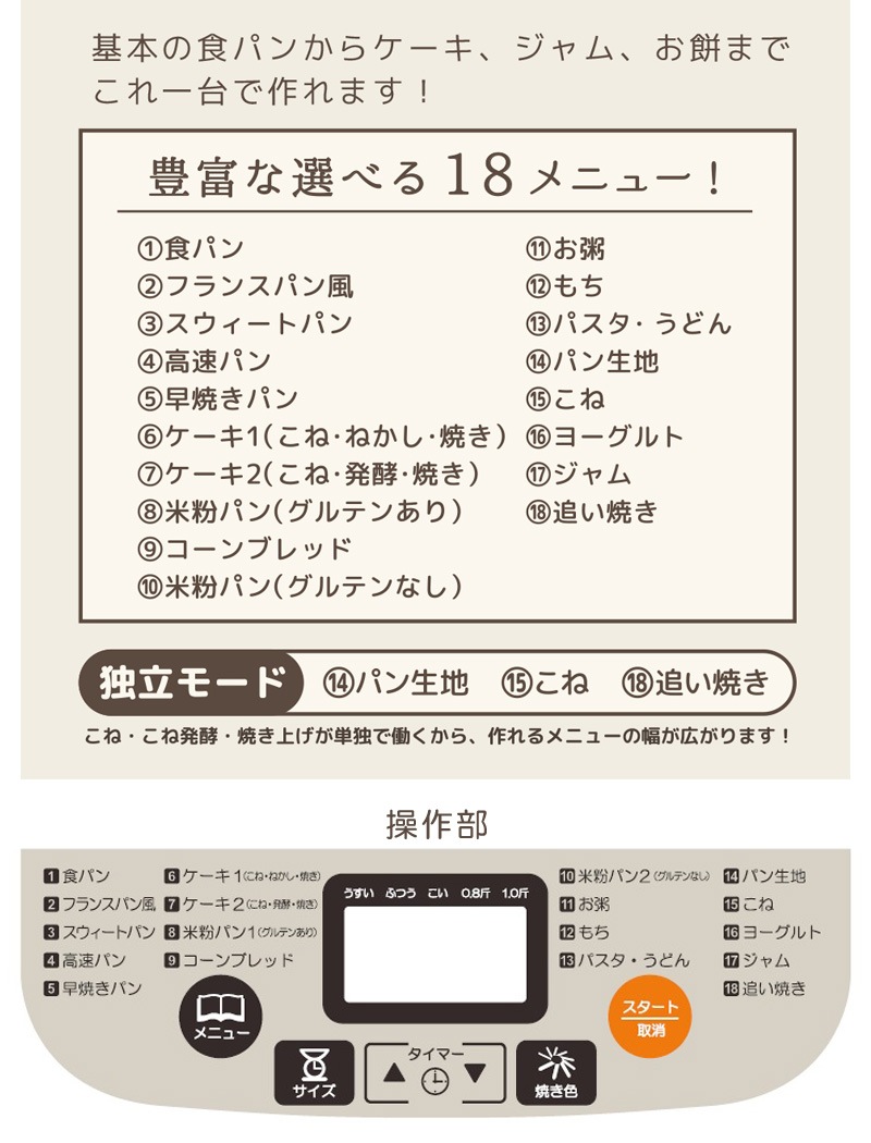 ユアサプライムス.com｜ベルソス Stella ホームベーカリー 1.0斤