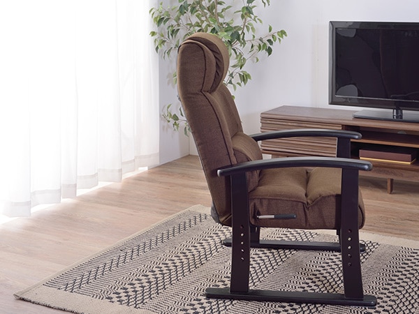 エキパレスチェアー一人掛け 楽天市場】座椅子 回転 肘掛け コンパクト 肘掛付き ハイバック