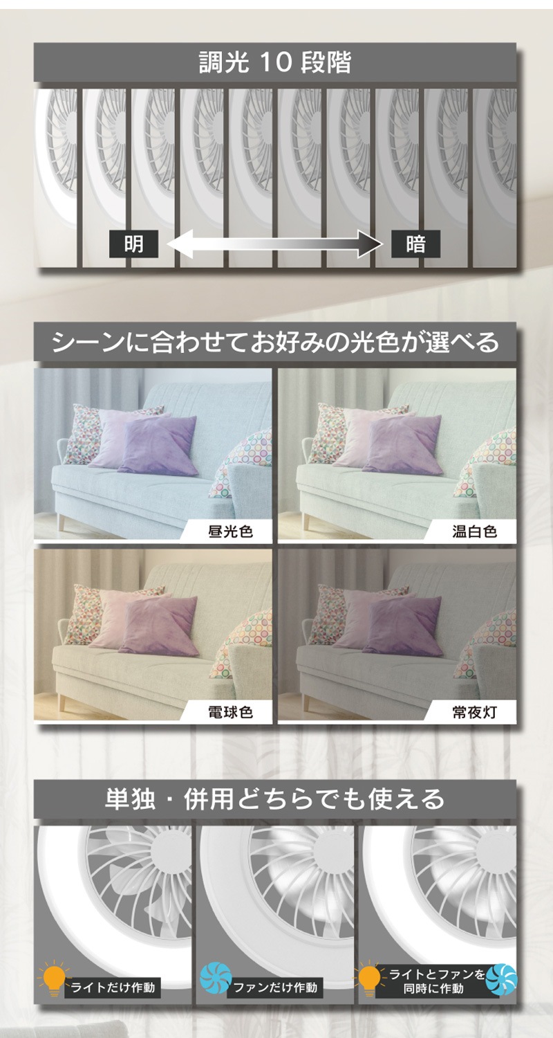 �٥륽�� ������󥰥ե���饤�� �ۥ磻�� VS-IT005S-WH 10�� LED ������� �����۴� Ĵ��10�ʳ� Ĵ��3�ʳ� ��®4�ʳ� �����ޡ���ǽ ��⥳���դ� ������󥰥饤�� ��������졼���� ����� ���� �ŵ忧 ������ ŷ�����