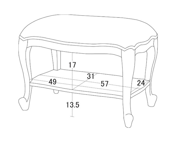 ユアサプライムス.com｜アンティーク風 ベンチスツール ホワイト 棚