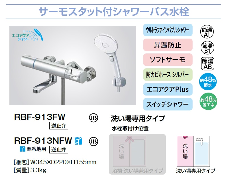 ユアサプライムス.com｜LIXIL サーモスタット付シャワーバス水栓 RBF