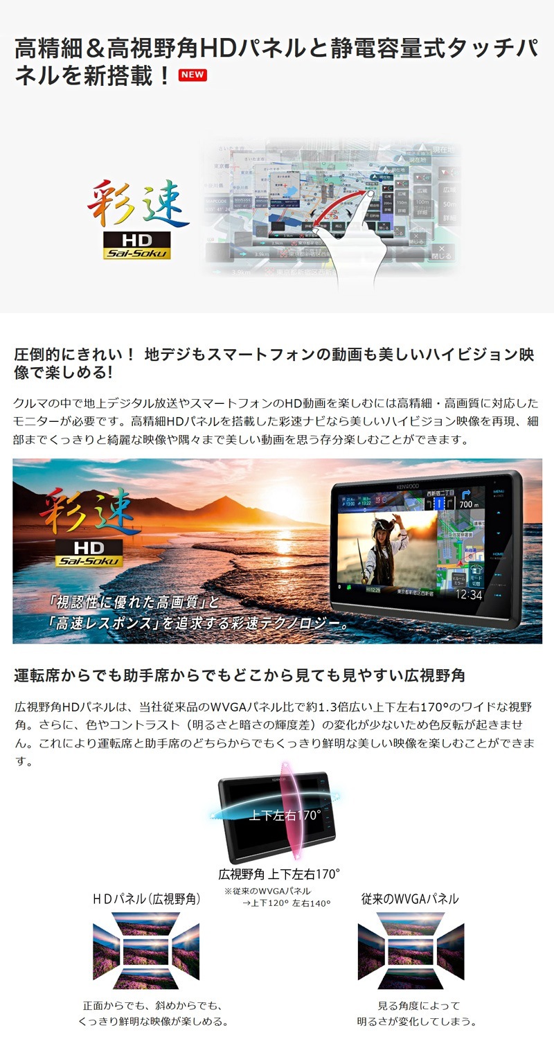 ユアサプライムス.com｜ケンウッド 7V型/200mmワイドモデルナビ