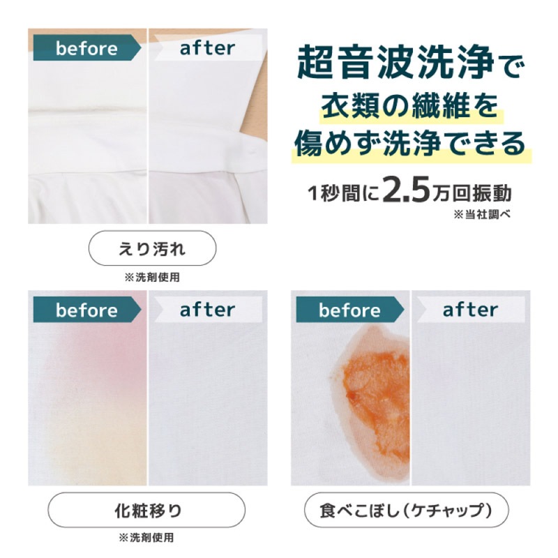 ユアサプライムス.com｜サンコー ワイドW超音波ブレードでシミ洗浄