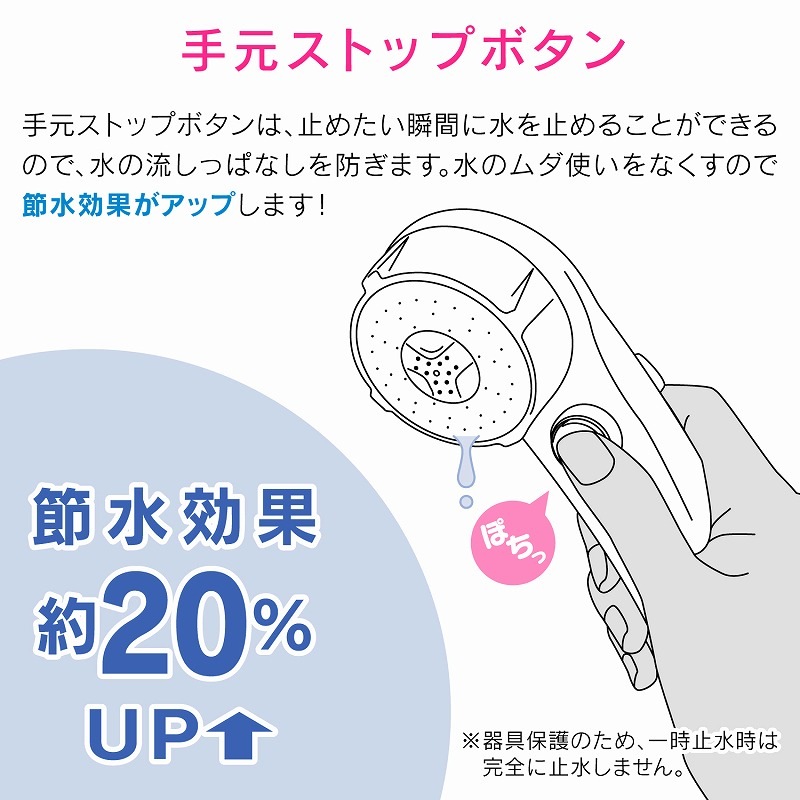 ユアサプライムス.com｜GAONA クリアシャワーヘッド 手元