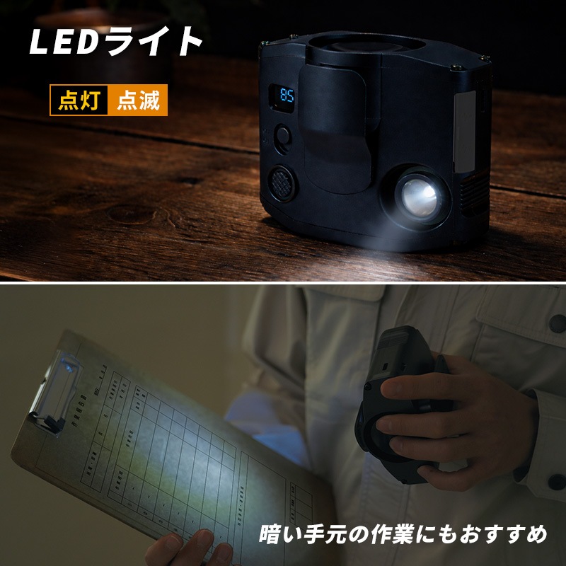 �楢���ץ饤�ॹ �٥�ȥե��� ���ݥե��� �ϥ�ǥ��ե��� YBM-600HE LED�饤���դ� ���ӷ������� ��ݤ� �ͥå����ȥ�å��դ� USB Type-C ���ż� ������।����Хåƥ꡼ �����ե��� GEAR FAN YUASA