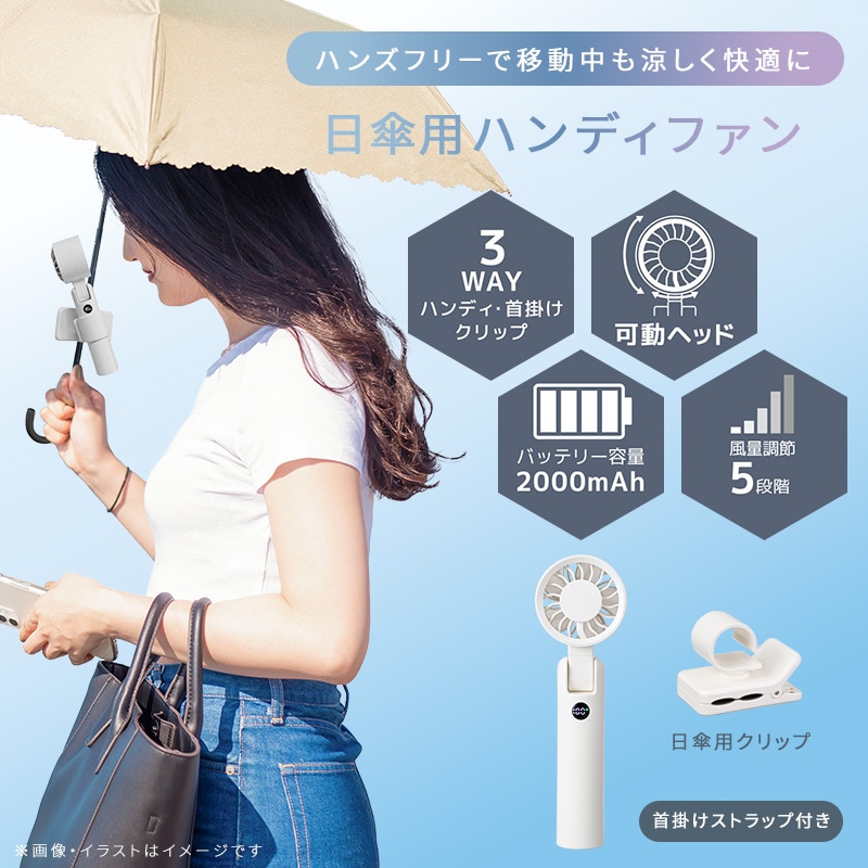 ユアサプライムス.com｜ユアサプライムス 日傘用 ハンディファン YM