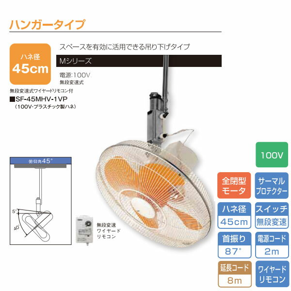 スイデン 工場用扇風機 SF-45MHV-1VP【代金引換不可】
